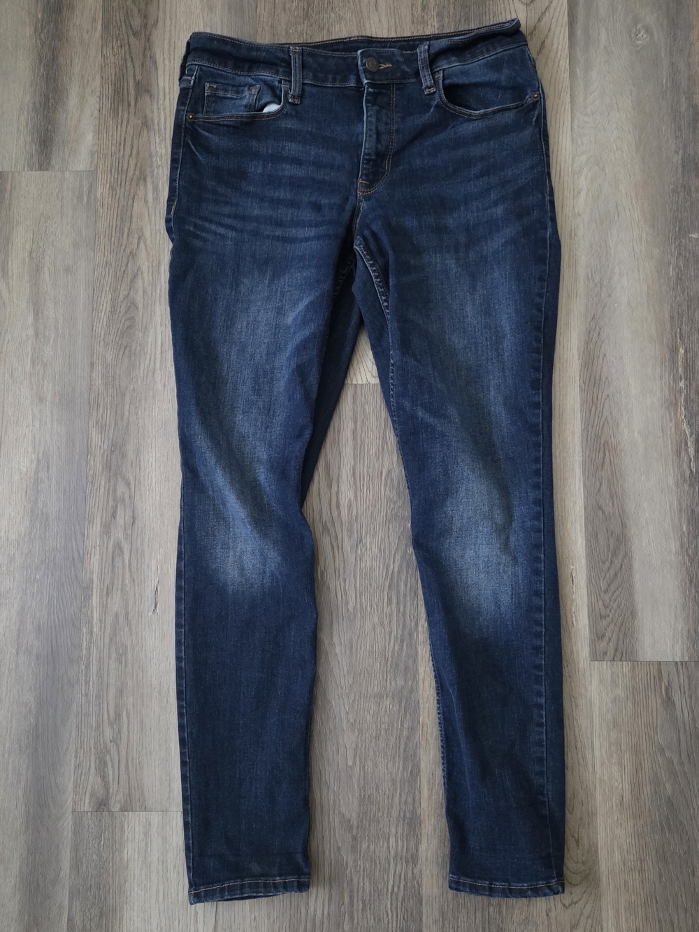 Old Navy Mid-Rise Rockstar Super Skinny Jeans Dark Wash Size 10
